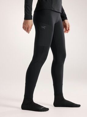 Black Arc’teryx RHO BOTTOM BASE WOMEN’S SMALL